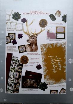 HOLIDAY Time Premium Gift Wrap Kit 'Weihnachten' 50 Teilig Geschenkverpackungsset
